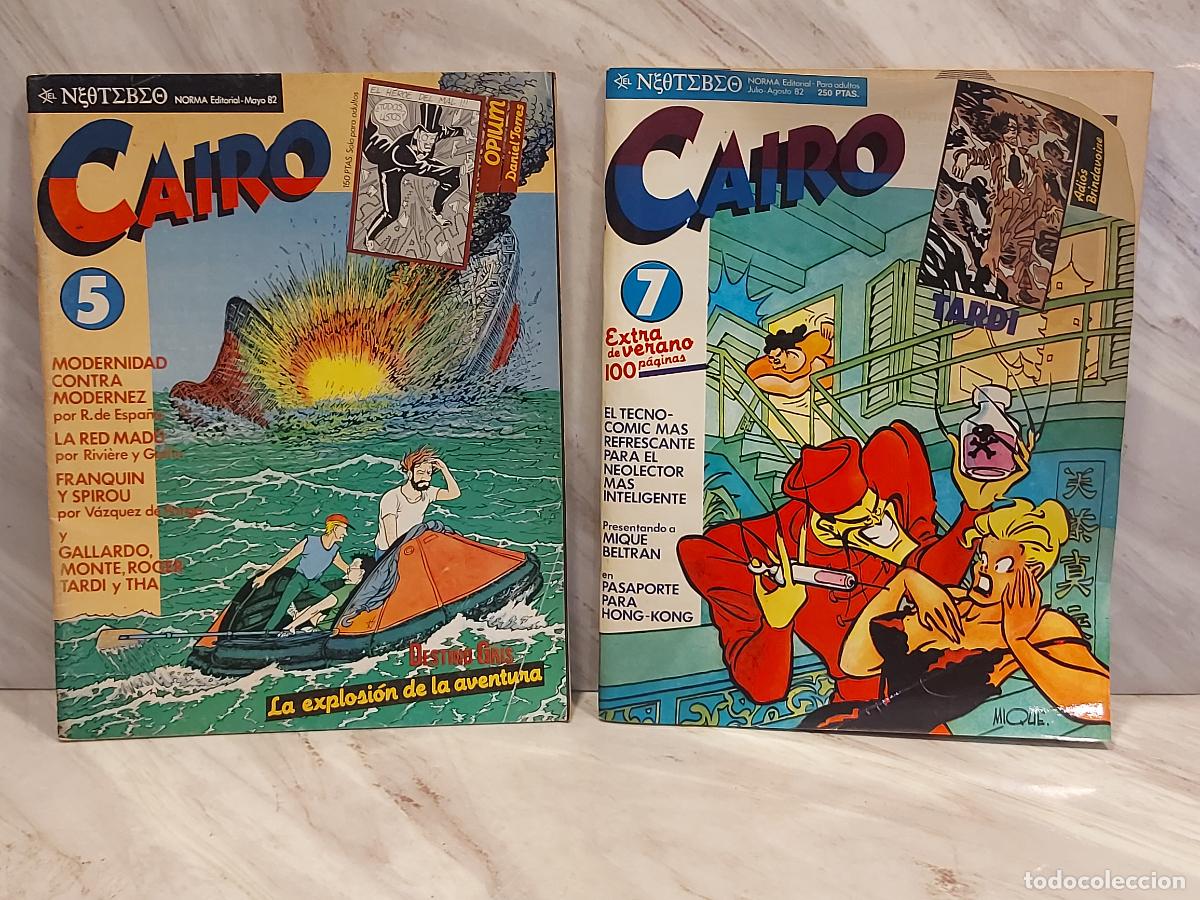 C&oacute;mics: LOTE 2 REVISTAS CAIRO N.&ordm; 5 + N. 7 EXTRA VERANO | NORMA EDITORIAL 1982 | TARDI | FRANQUIN | GALLARDO