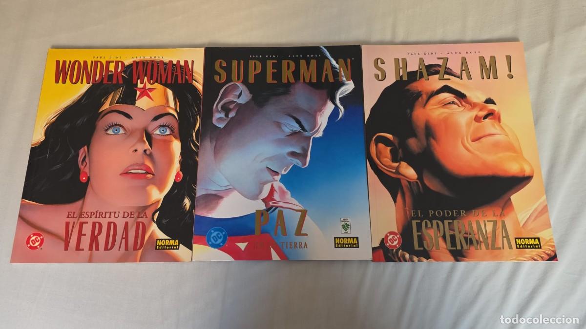 C&oacute;mics: ESPECIALES ALEX ROSS - SUPERMAN, SHAZAM Y WONDER WOMAN (3 TOMOS) - NORMA