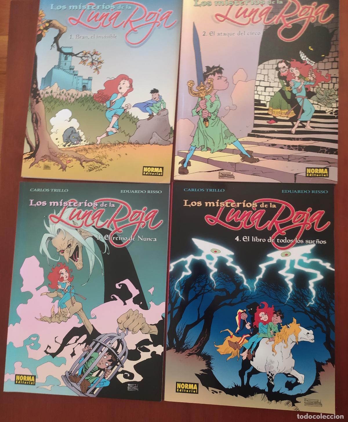 C&oacute;mics: Los misterios de la Luna Roja. completa 1 al 4. Carlos Trillo y Eduardo Risso. Norma Editorial