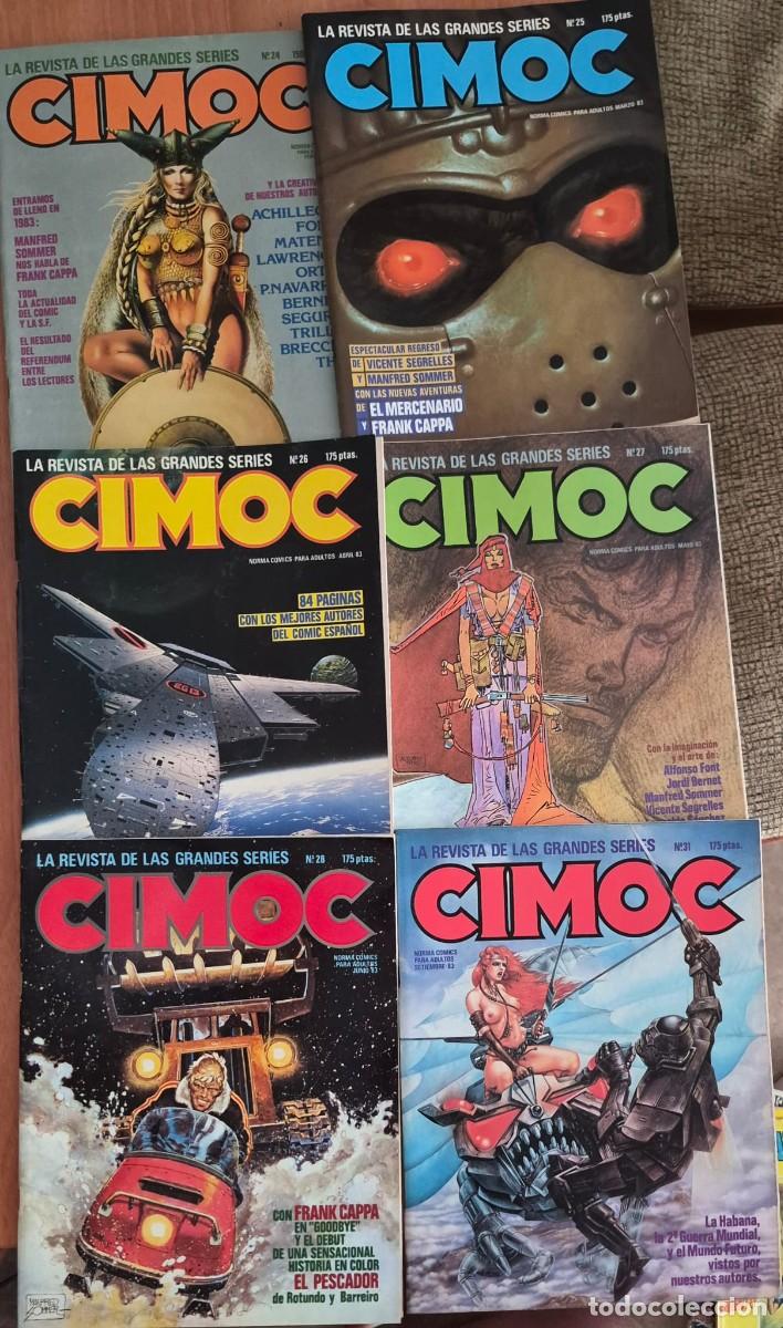 C&oacute;mics: CIMOC: LA REVISTA DE LAS GRANDES SERIES (6 TOMOS: 24, 25, 26, 27, 28 y 31), C&Oacute;MIC