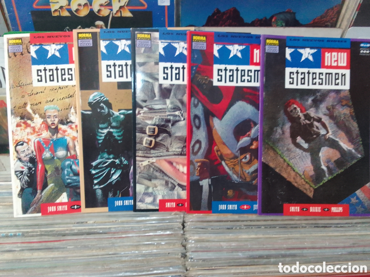C&oacute;mics: New statesmen,los nuevos dioses,John Smith,Jim baikie, completa 5 tomos