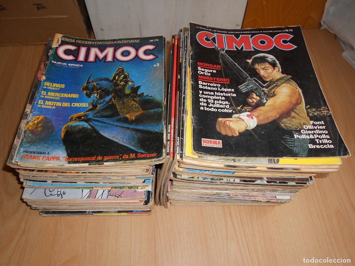 C&oacute;mics: CIMOC GRAN LOTE de 91 Ejemplares del COMIC CIMOC Numeros entre el 3 y el 164 Incluyendo 3 Especiales