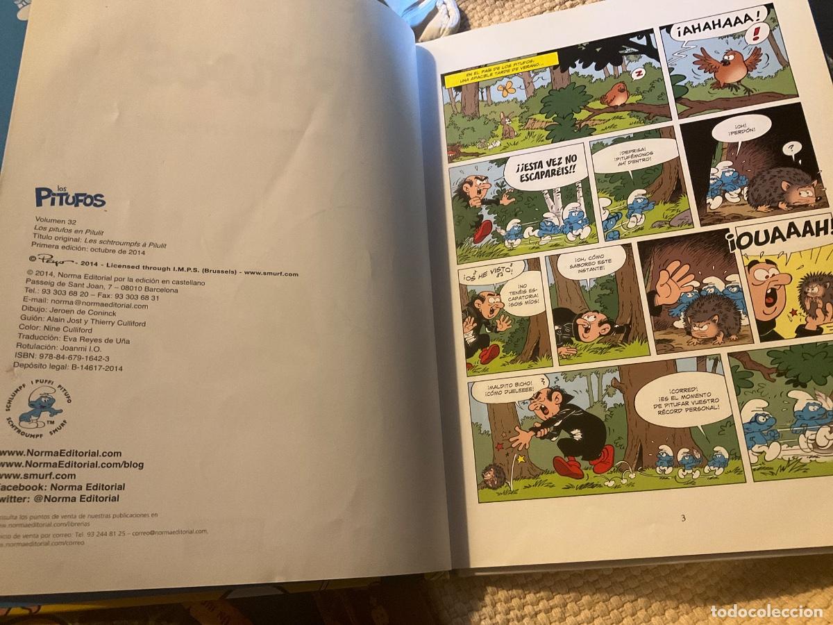 C&oacute;mics: LOS PITUFOS 32. Los Pitufos en Pilulit - Estudio Peyo (Carton&eacute;) - Foto 3