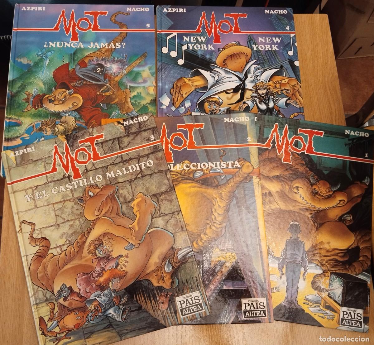 C&oacute;mics: Mot Colecci&oacute;n 5 tomos. Nacho y Azpiri. Editorial Peque&ntilde;o pa&iacute;s -Altea.