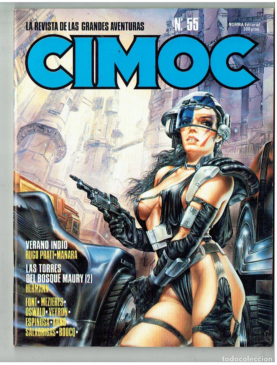 C&oacute;mics: CIMOC. N&ordm; 55. LA REVISTA DE LAS GRANDES AVENTURAS.HUGO PRATT. NORMA, 1985 (B/39.3 RUM)