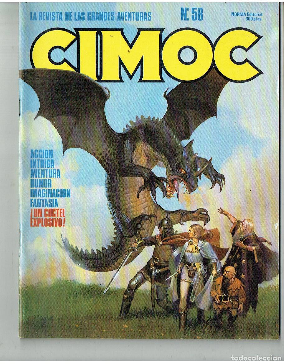 C&oacute;mics: CIMOC. N&ordm; 58. LA REVISTA DE LAS GRANDES AVENTURAS. HUGO PRATT. NORMA, 1985 (B/39.3 RUM)