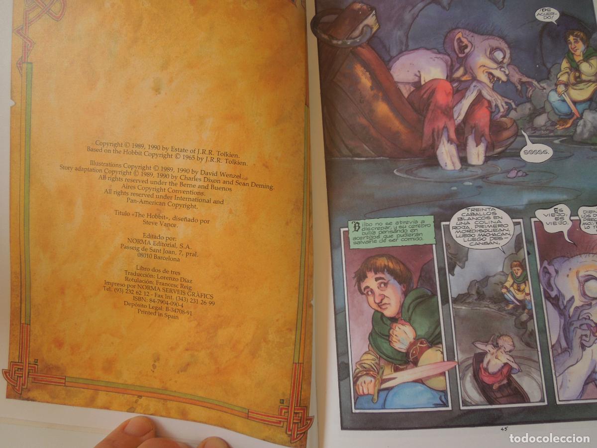 C&oacute;mics: EL HOBBIT - J.R.R. TOLKIEN FOL 1,2,3- NORMA EDITORIAL - 1990 - Foto 11