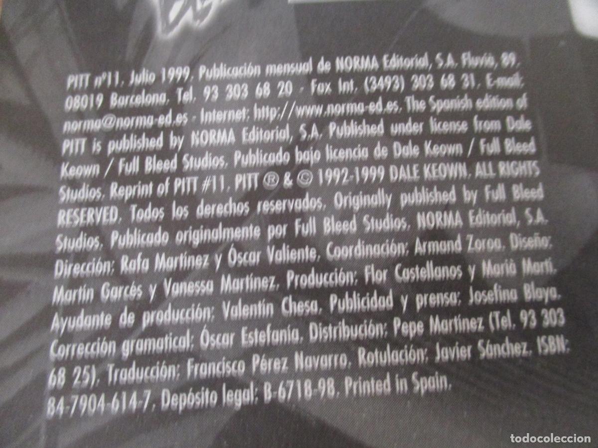 C&oacute;mics: NORMA EDITORIA- PITT, N&ordm;. 11- 1999 - Foto 2