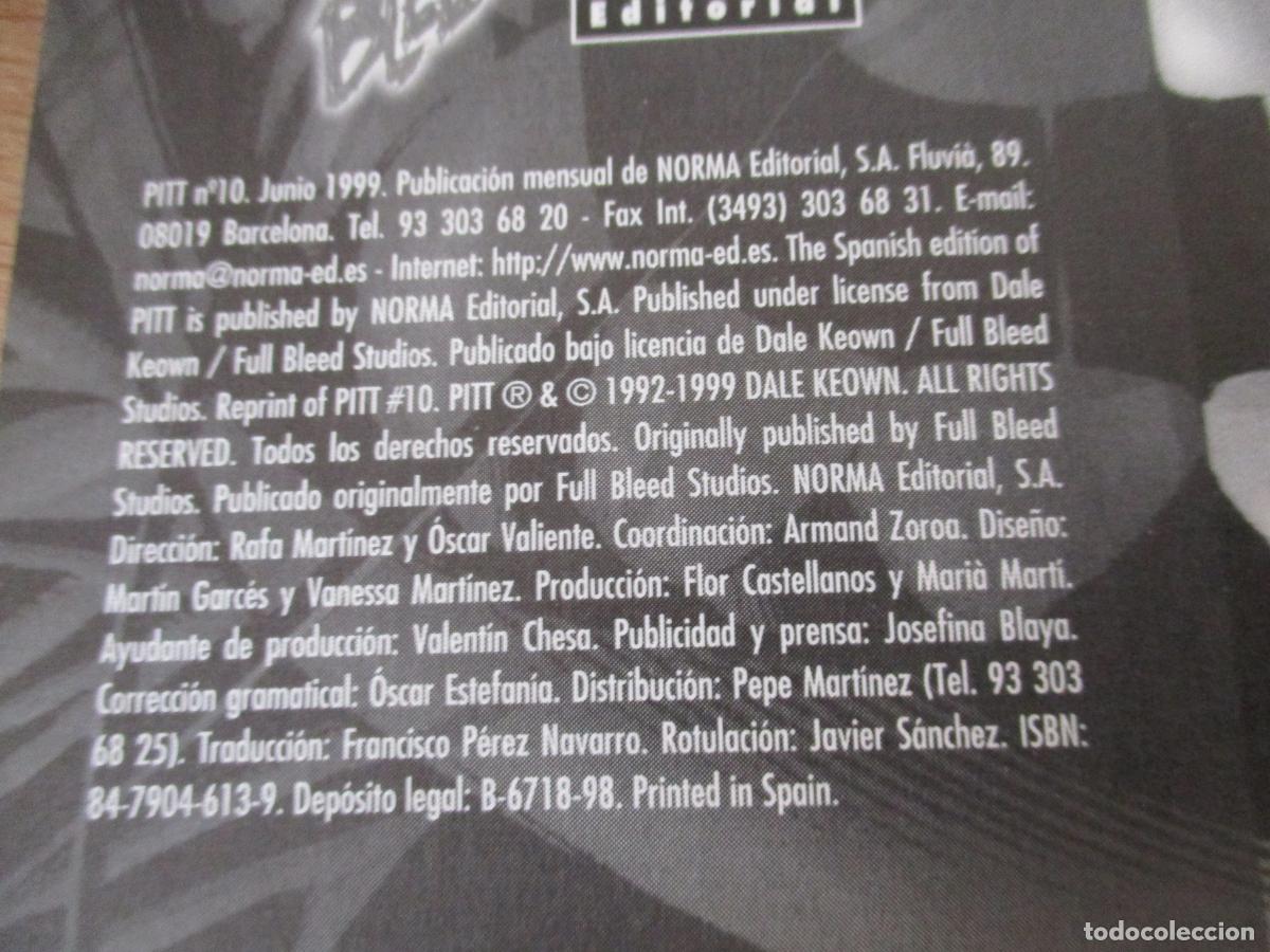 C&oacute;mics: NORMA EDITORIA- PITT, N&ordm;. 10- 1999 - Foto 2