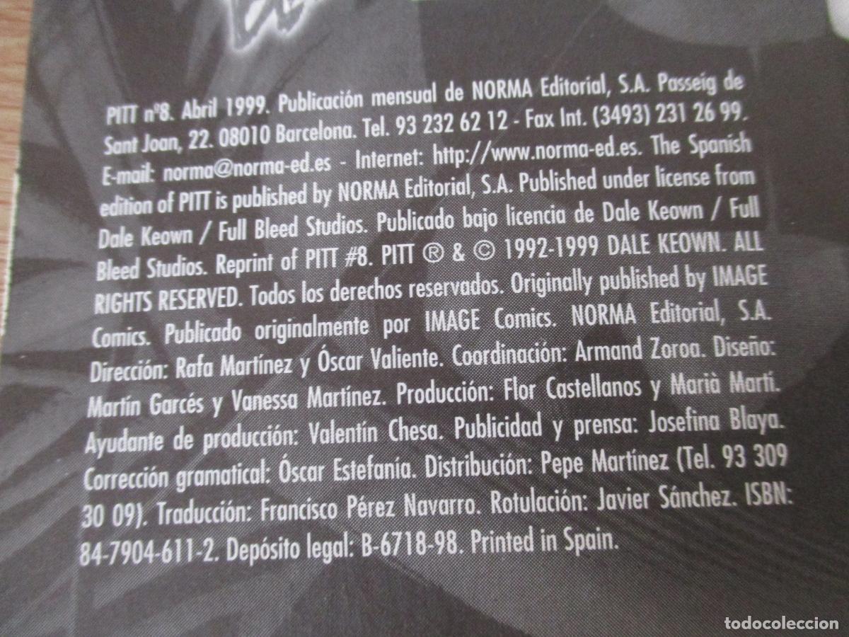 C&oacute;mics: NORMA EDITORIA- PITT, N&ordm;. 8- 1999 - Foto 2