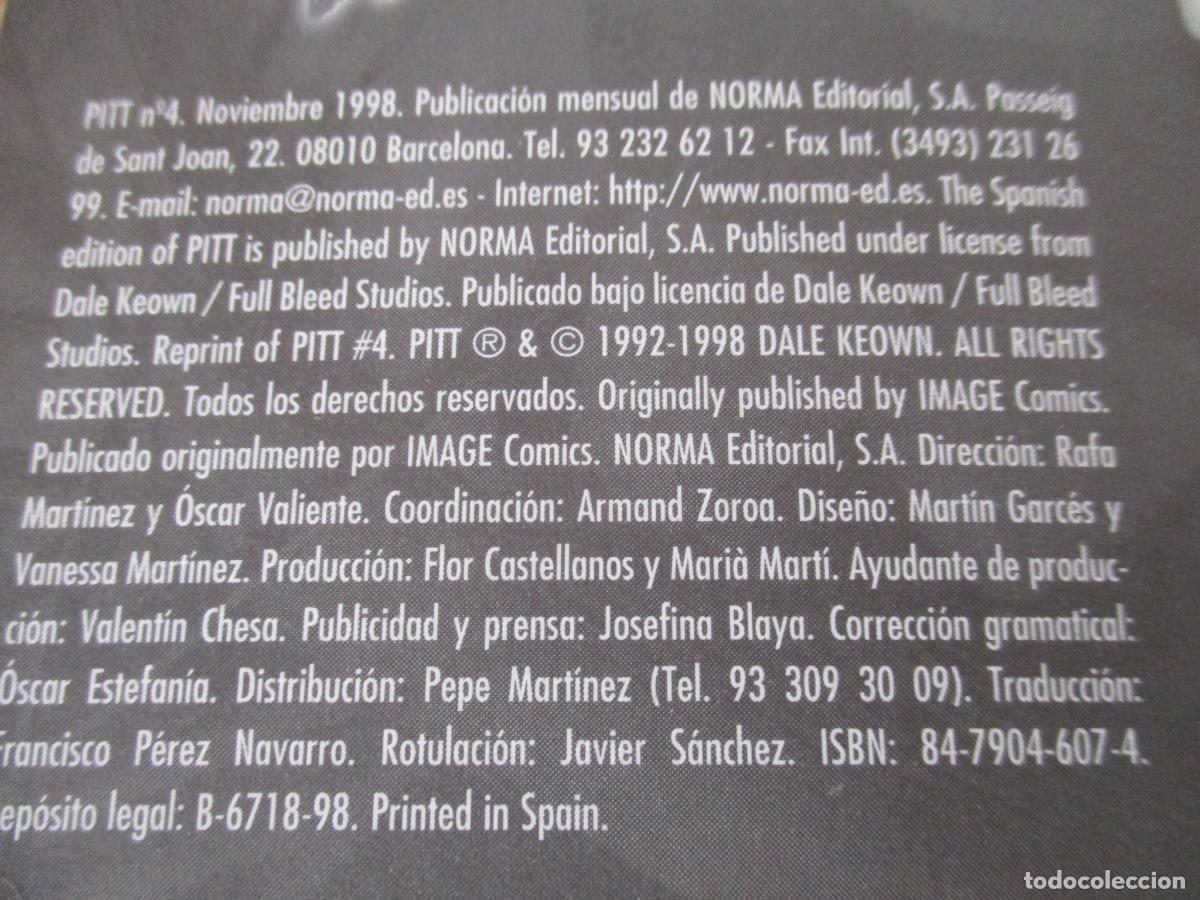 C&oacute;mics: NORMA EDITORIA- PITT, N&ordm;. 4- 1998 - Foto 2
