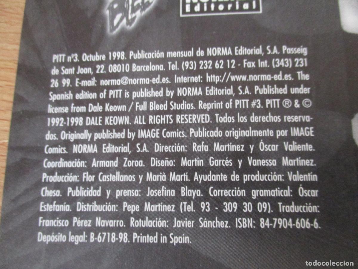 C&oacute;mics: NORMA EDITORIA- PITT, N&ordm;. 3- 1998 - Foto 2