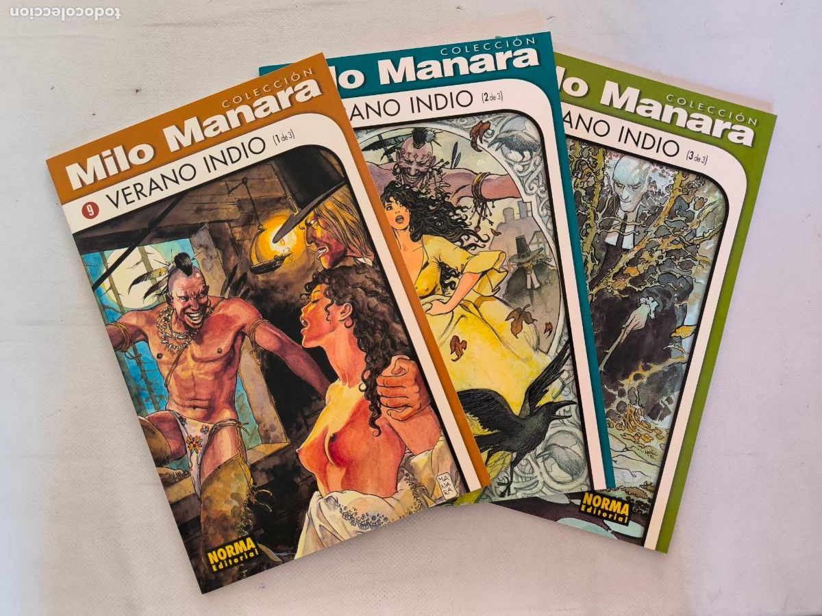 C&oacute;mics: VERANO INDIO COMPLETA N&ordm; 1, 2 Y 3 - COLECCION MILO MANARA N&ordm; 9, 10 Y 11 - NORMA (FXw)