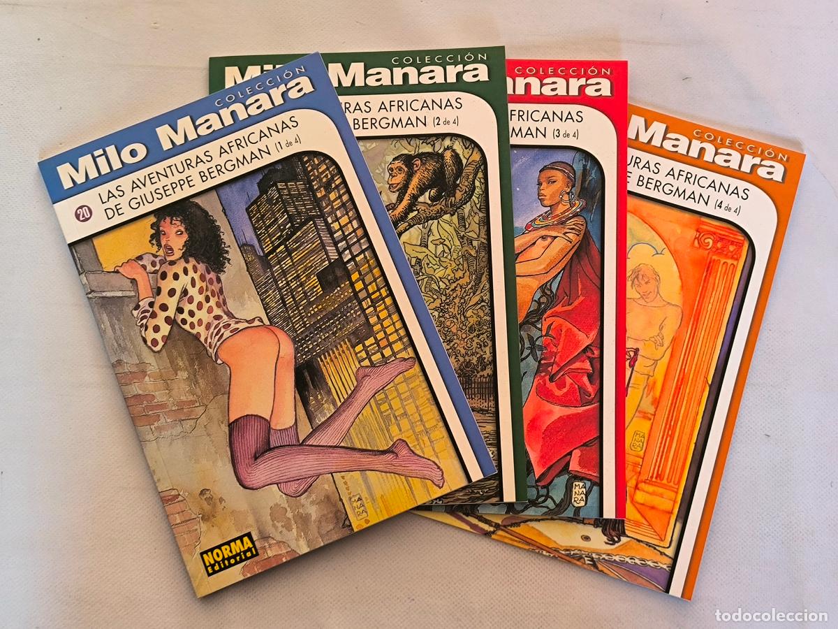C&oacute;mics: LAS AVENTURAS AFRICANAS DE GIUSEPPE BERGMAN N&ordm; 1 A 4 - COLECCION MILO MANARA N&ordm; 20 A 23 - NORMA (FY)