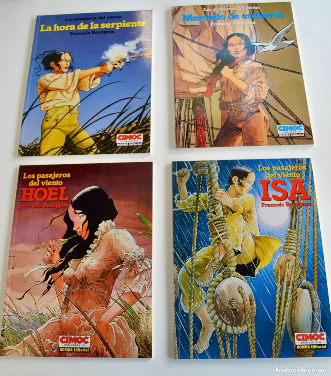 Fumetti: Fran&ccedil;ois Bourgeon. &rdquo;Los Pasajeros del Viento&rdquo;. 4 C&oacute;mics. Cimoc, Norma.Tapa blanda. Buen estado