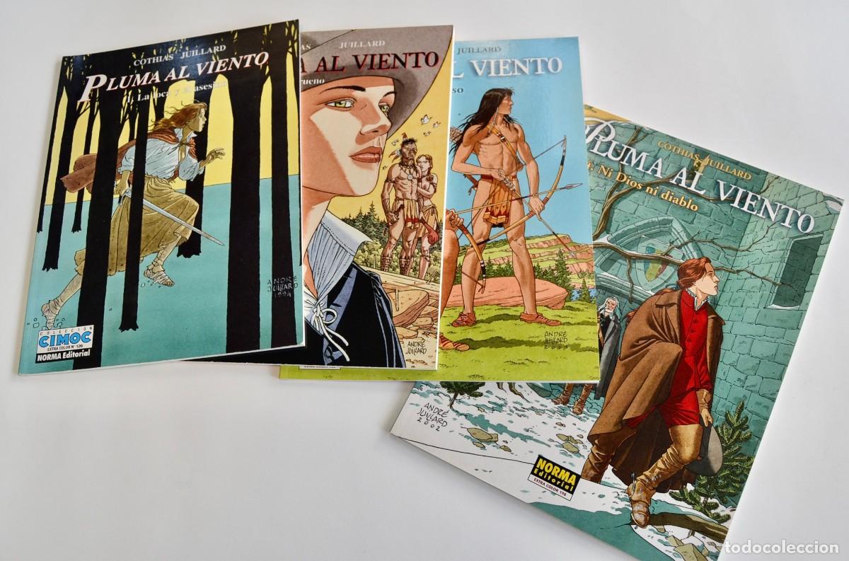 Comics: Cothias Juillard. &rdquo;Pluma al Viento&rdquo; (4 c&oacute;mics). Cimoc, Norma Editorial. Tapa blanda. Muy buen estado