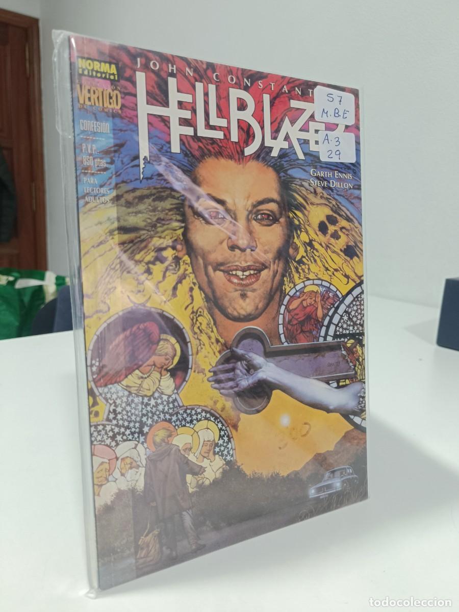 C&oacute;mics: JOHN CONSTANTINE, HELLBLAZER. CONFESI&Oacute;N VERTICO NORMA LAS PEGATINAS ESTAN SOBRE LA FUNDA PROTECTORA