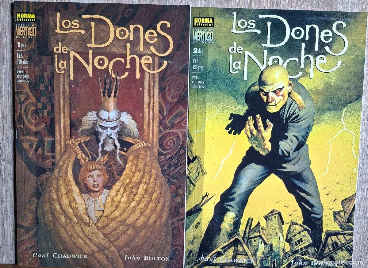 C&oacute;mics: LOS DONES DE LA NOCHE de Chadwick y Bolton. Completa 2 &aacute;lbumes. NORMA- VERTIGO