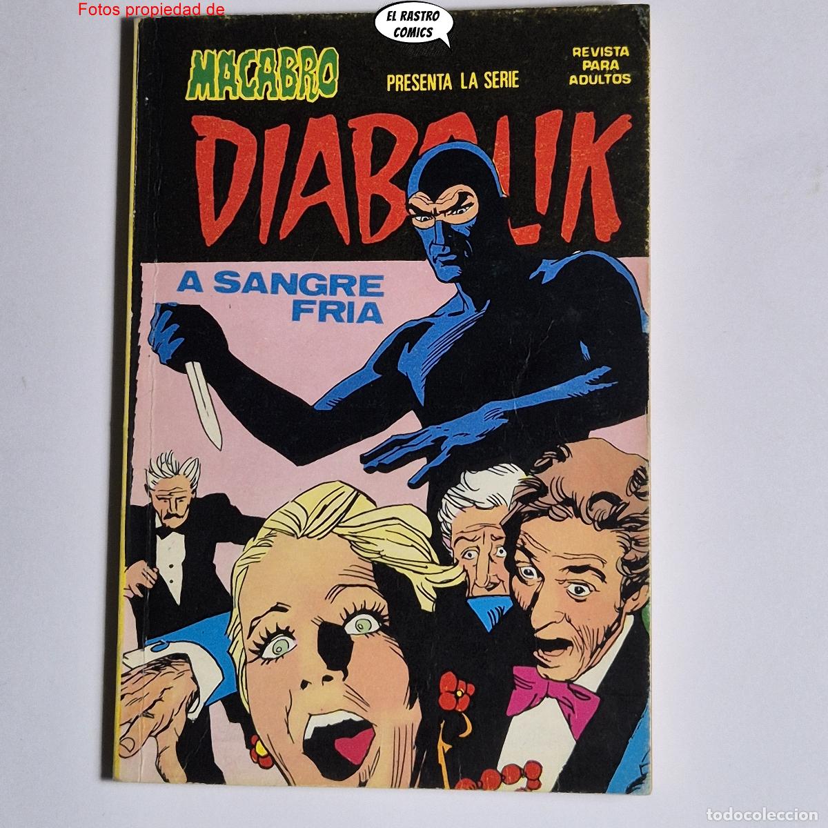 C&oacute;mics: Diabolik n&ordm; 1, ed. Nueva Frontera Ursus a&ntilde;o 1976, A sangre fr&iacute;a