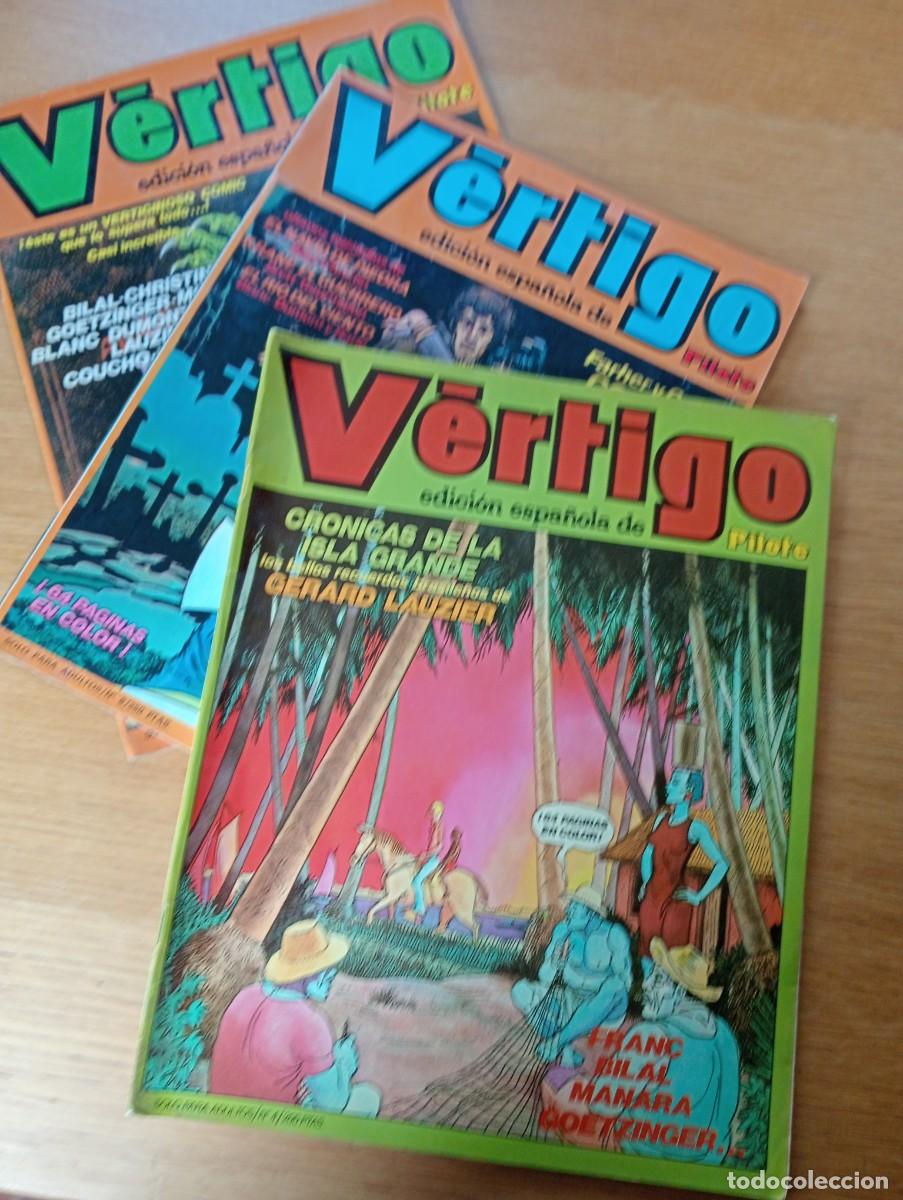 C&oacute;mics: LOTE CON 3 EJEMPLARES DE V&Eacute;RTIGO (DE 12). EDICI&Oacute;N ESPA&Ntilde;OLA DE PILOTE. GRAPA. NUEVA FRONTERA. 1983.