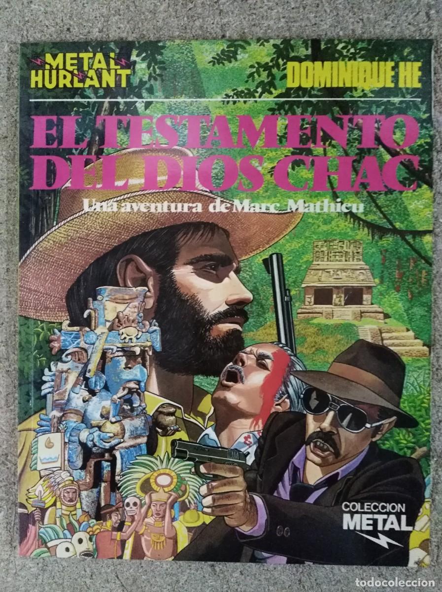 C&oacute;mics: El Testamento del Dios Chac.Dominique He.Coleccion Metal 18.Eurocomic