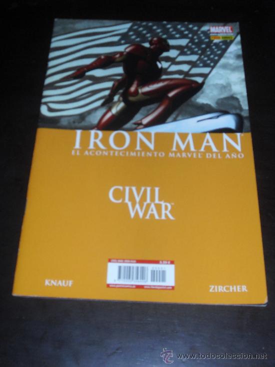 C&oacute;mics: IRON MAN. EL ACONTECIMIENTO MARVEL DEL A&Ntilde;O N&ordm; 1. CIVIL WAR. MARVEL. PANINI COMICS. - Foto 1
