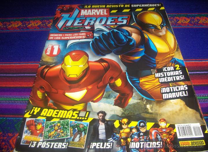 C&oacute;mics: MARVEL H&Eacute;ROES N&ordm; 1 LOBEZNO Y IRON MAN. PANINI 2009. - Foto 1