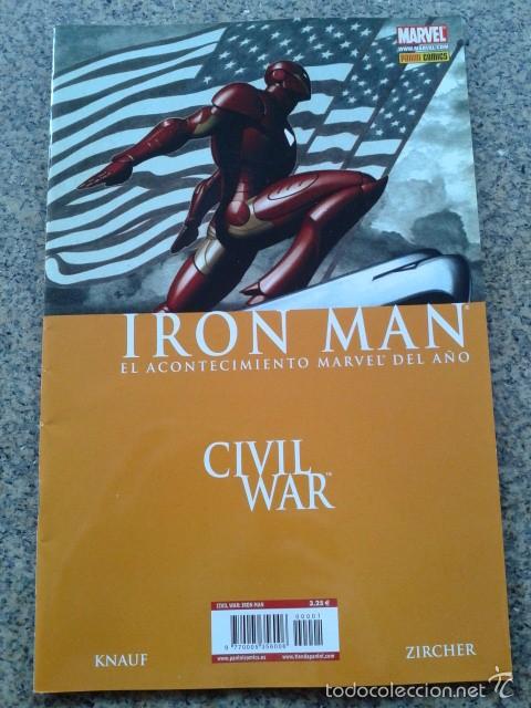 C&oacute;mics: CIVIL WAR IRON MAN -- A&Ntilde;O 1 -- N&ordm; 1 -- PANINI -- - Foto 1