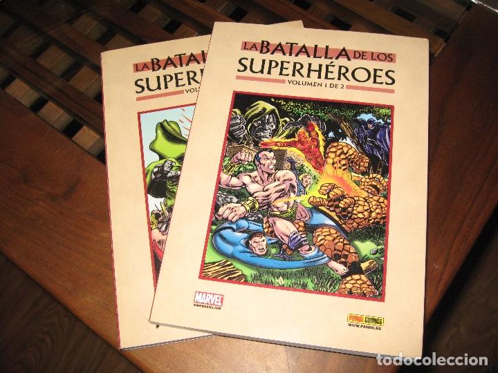 C&oacute;mics: LA BATALLA DE LOS SUPERH&Eacute;ROES - 2 TOMOS - COMPLETA - PANINI - Foto 1