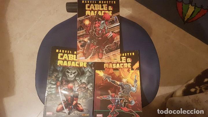 C&oacute;mics: MARVEL MONSTER: CABLE Y MASACRE (OBRA COMPLETA 3 TOMOS) - PANINI - Foto 1