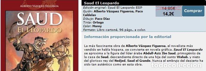 C&oacute;mics: SAUD el leopardo - Ed PANINI - como NUEVO - Foto 2