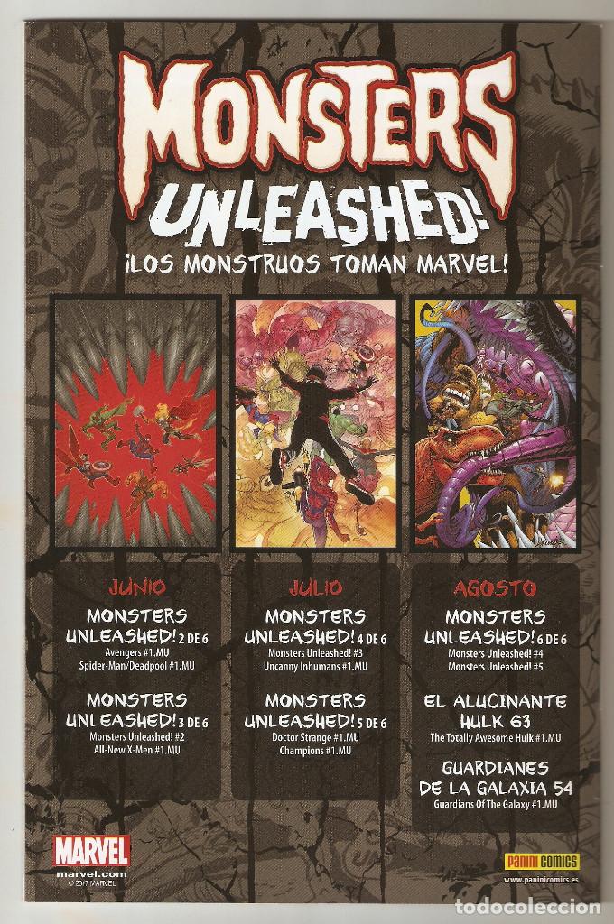 C&oacute;mics: MONSTERS UNLEASHED - N&ordm; 6 DE 6 ULTIMO NUMERO - PANINI - NUEVO, SIN LEER - Foto 2