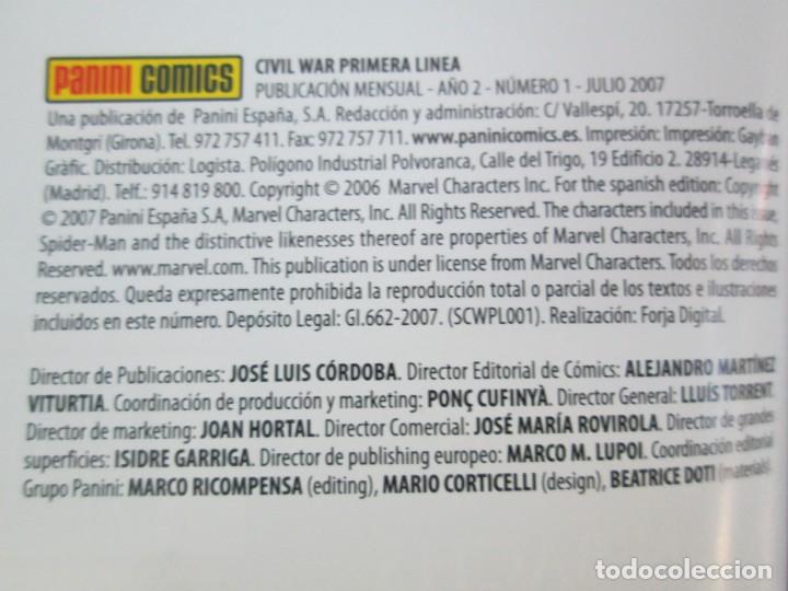 C&oacute;mics: VIVIL WAR. PRIMERA LINEA. EL ACONTECIMIENTO MARVEL DEL A&Ntilde;O. 1 Y 2. MARVEL PANINI COMICS. - Foto 8