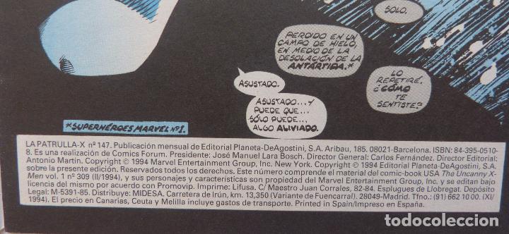 C&oacute;mics: Comic Patrulla X,N&ordm; 147,,Marvel Comics,Forum! En Amargo Recuerdo - Foto 6
