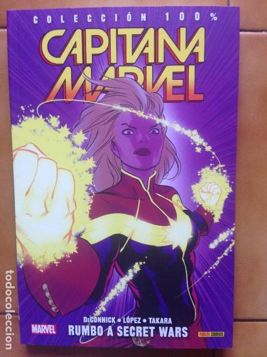 C&oacute;mics: COLECCION 100% MARVEL. CAPITANA MARVEL 4 : RUMBO A SECRET WARS - PANINI - Foto 1