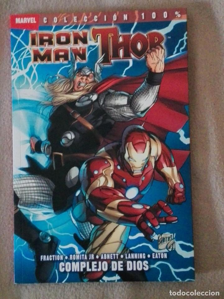 C&oacute;mics: 100% MARVEL: IRON MAN Y THOR - COMPLEJO DE DIOS - TOMO - PANINI - Foto 1