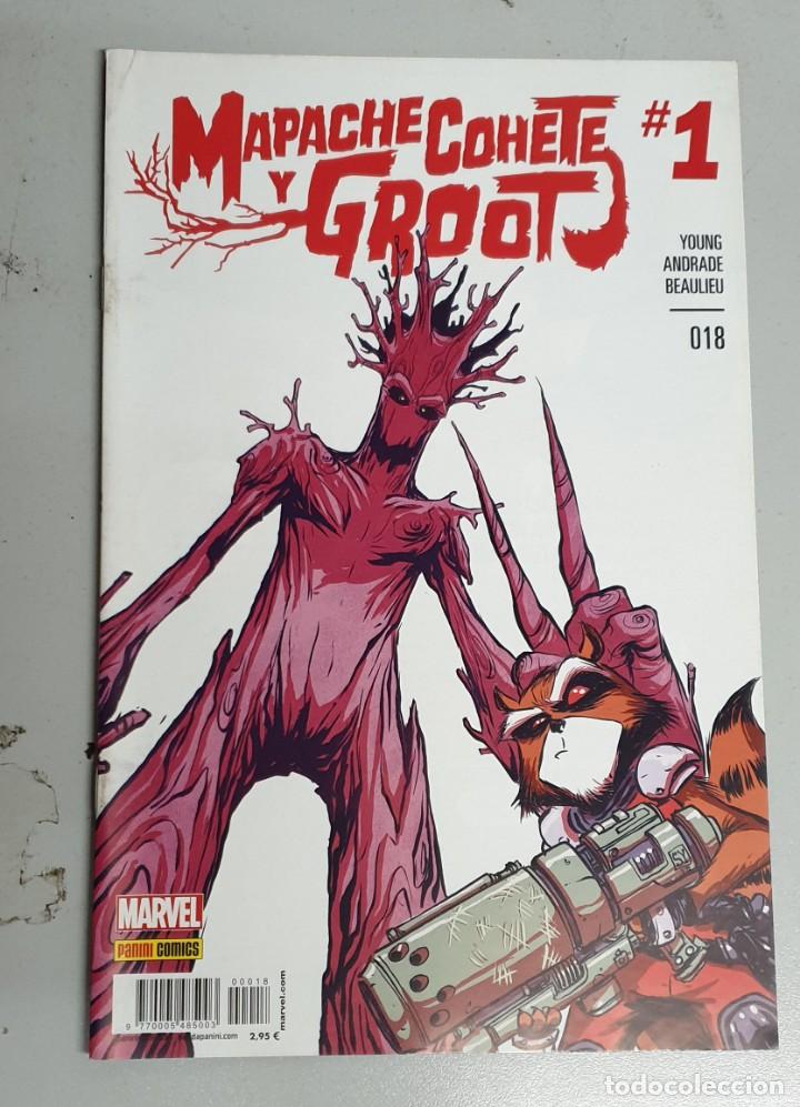 C&oacute;mics: MAPACHE COHETE N&ordm; 18 - MAPACHE COHETE Y GROOT N&ordm; 1 / MARVEL - PANINI - Foto 1
