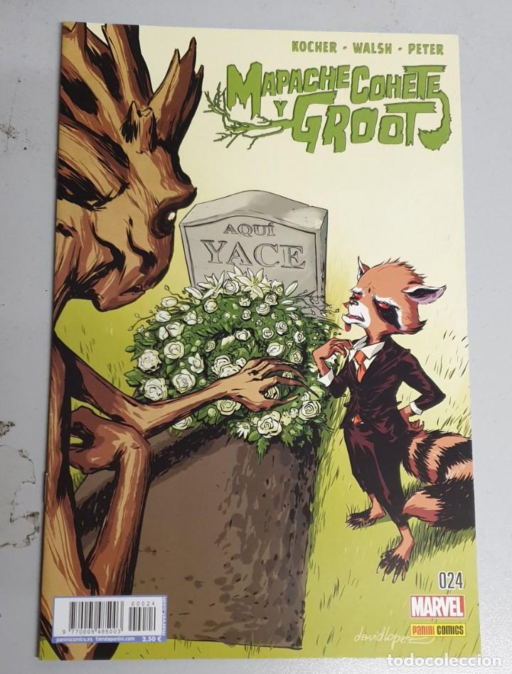 C&oacute;mics: MAPACHE COHETE N&ordm; 24 - MAPACHE COHETE Y GROOT N&ordm; 7 / MARVEL - PANINI - Foto 1