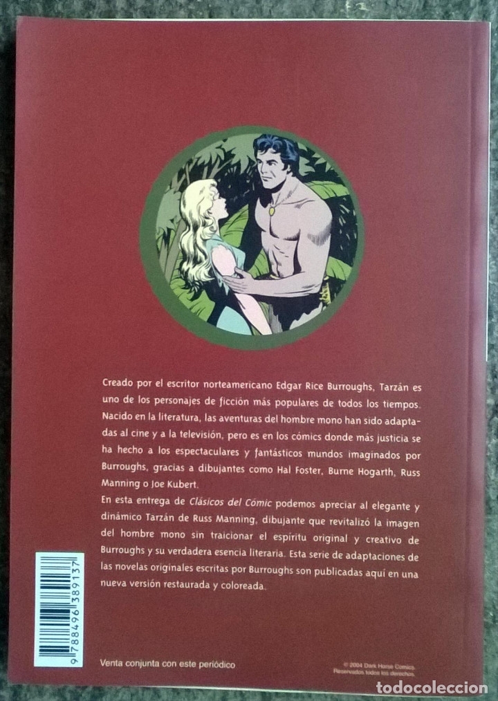 C&oacute;mics: Tarzan. Edgar Rice Burroughs. Clasicos del comic. Panini 2004 - Foto 2