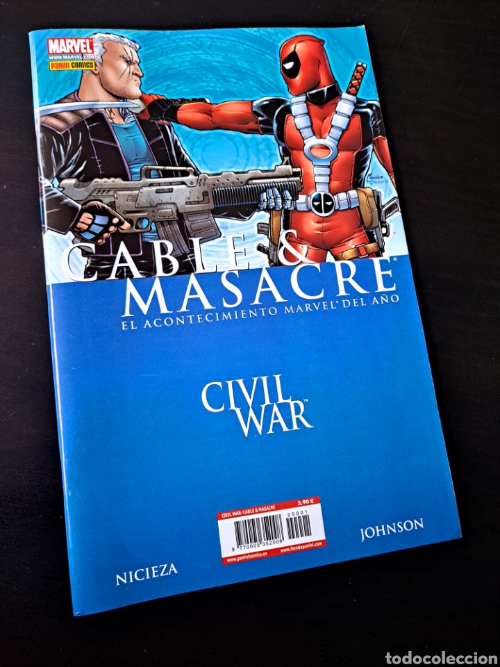 C&oacute;mics: EXCELENTE ESTADO ECIVIL WAR CABLE Y MASACRE PANINI COMICS - Foto 1