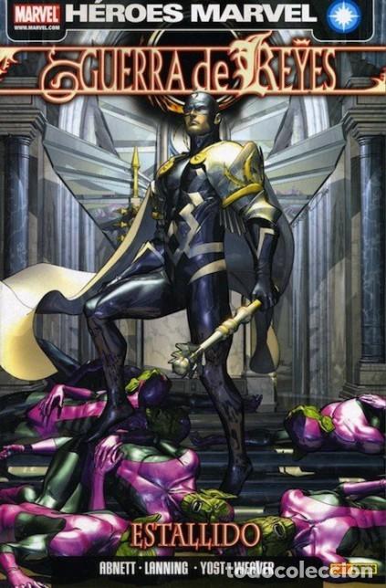 C&oacute;mics: H&Eacute;ROES MARVEL, GUERRA DE REYES, ESTALLIDO - PANINI 2010 --- TOMO #1/4 --- CAJ01