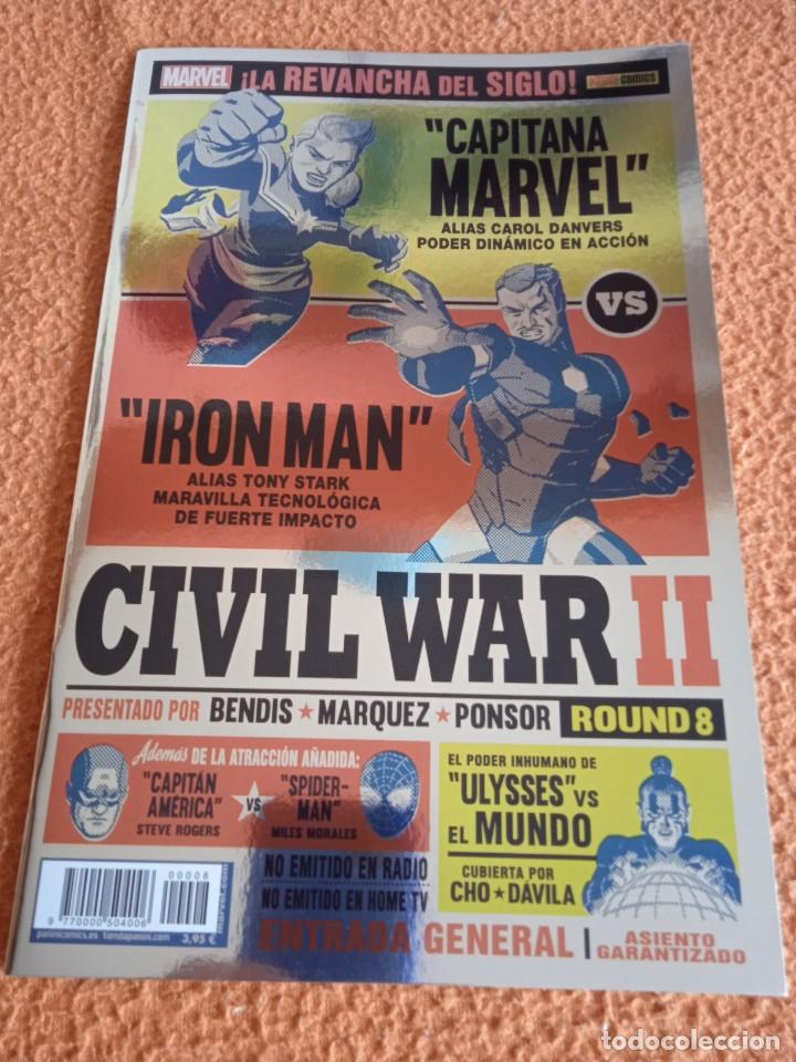 Fumetti: CIVIL WAR II ROUND 8-CON PORTADA ALTERNATIVA METALICA- PANINI-MUY DIF&Iacute;CIL