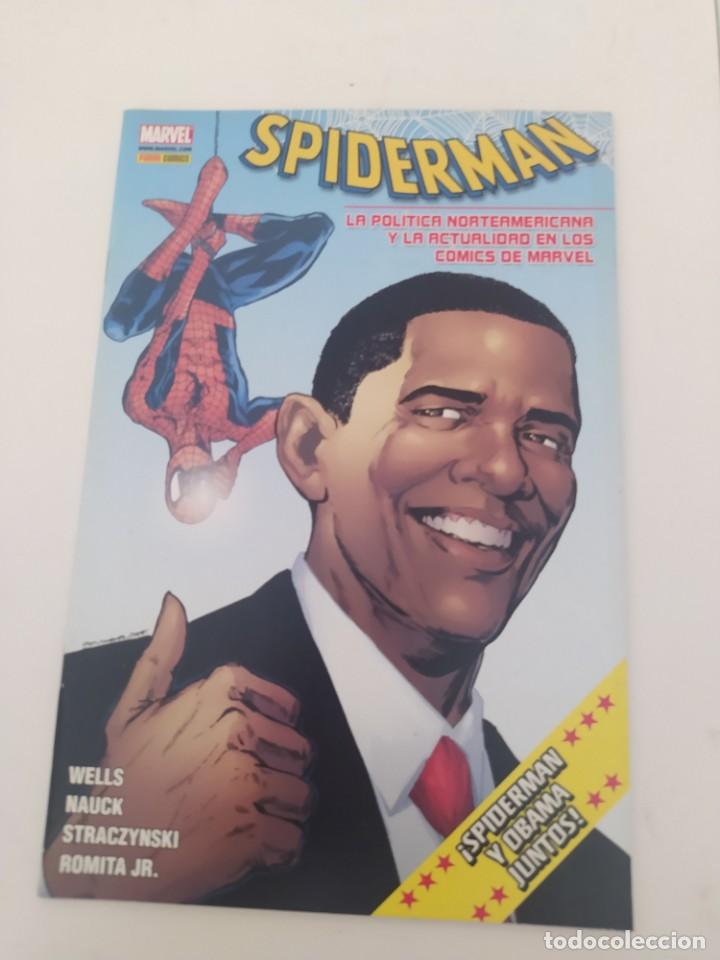 C&oacute;mics: spiderman:spiderman y obama juntos.panini comics,a&ntilde;o 2009. - Foto 1