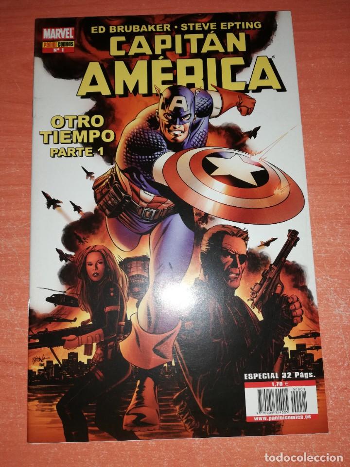 C&oacute;mics: CAPITAN AM&Eacute;RICA MARVEL PANINI COMIC N&ordm; 01 - ED BRUBAKER - IMPECABLE - Foto 1