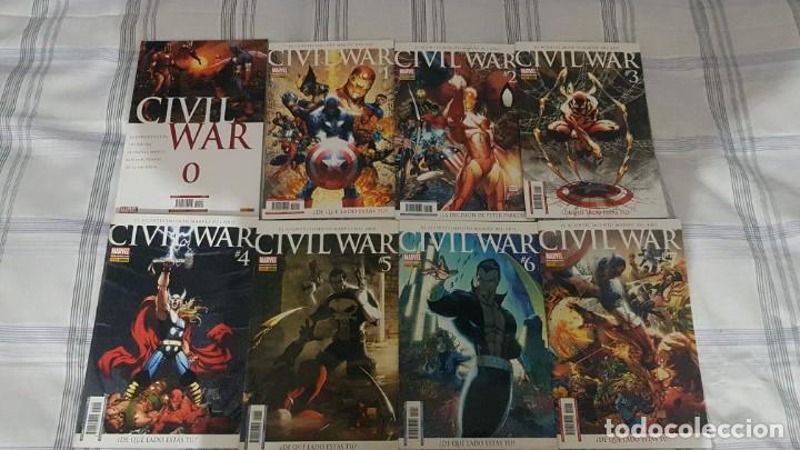 C&oacute;mics: CIVIL WAR (OBRA COMPLETA 8 N&Uacute;MEROS - 0 AL 7) - PANINI - Foto 1