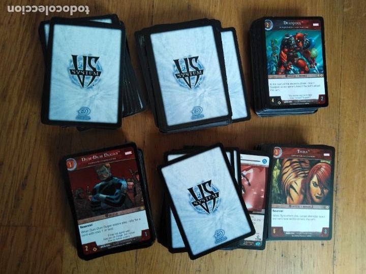C&oacute;mics: Lote Cartas Marvel y DC c&oacute;mics de VS SYSTEM en ingl&eacute;s. - Foto 3