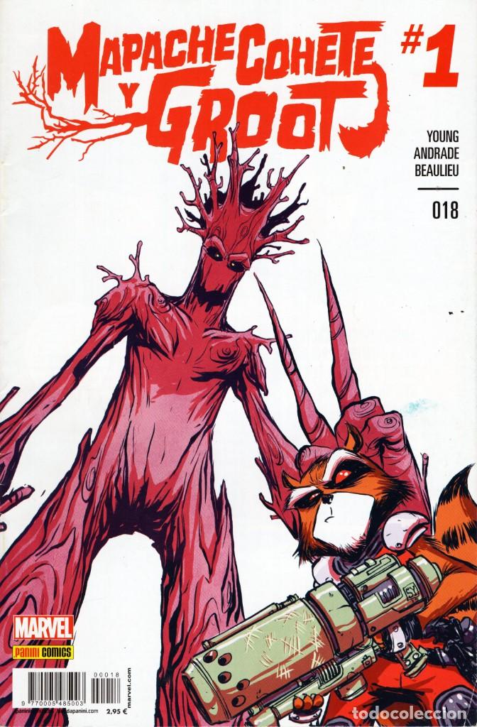 C&oacute;mics: MAPACHE COHETE Y GROOT N&ordm; 18 - PANINI - BUEN ESTADO - Foto 1