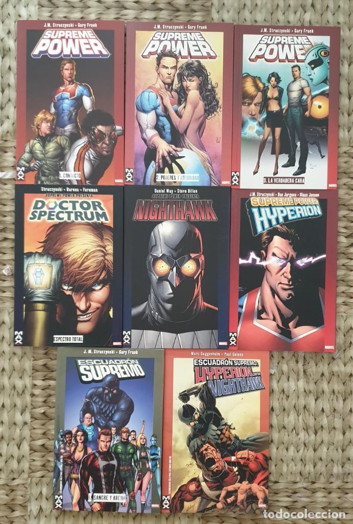 C&oacute;mics: 100% MAX. SUPREME POWER. Lote de 8 tomos. Panini Comics 2005 - Foto 1