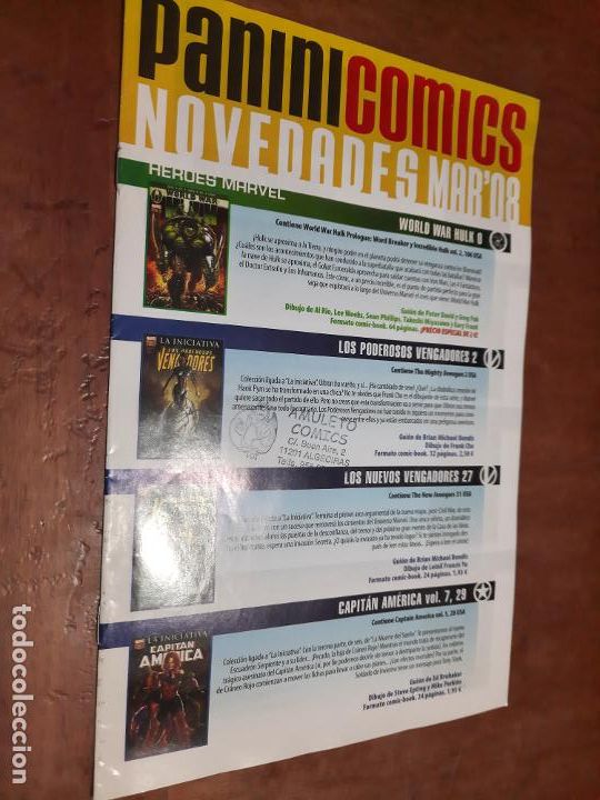 Fumetti: PANINI COMICS. BOLETIN MARZO 08. GRAPA. BUEN ESTADO.