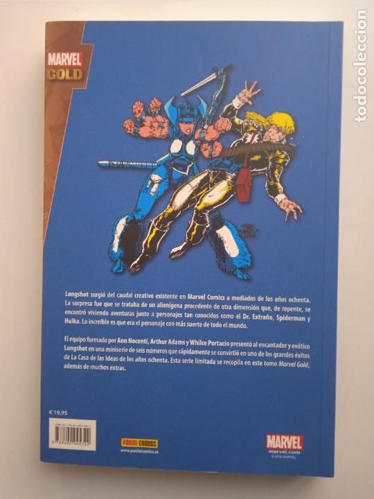 C&oacute;mics: MARVEL GOLD LONGSHOT PANINI - Foto 2